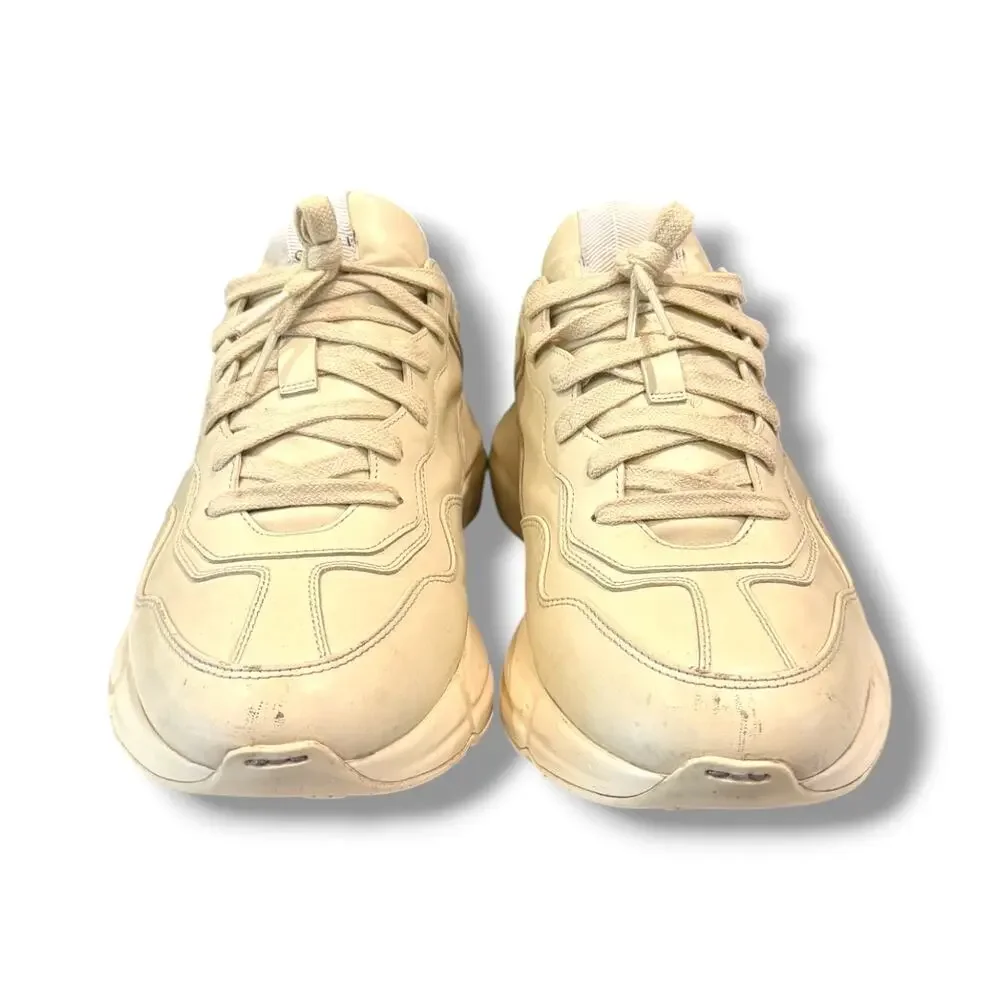 GUCCI Rhyton Disk Print Leather Low-Top Sneakers | Size 8G(9US)